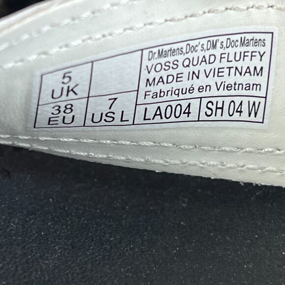 NEW Dr. Doc Martens Voss Quad Fluffy Womens Size 7 Black White Platform Sandals - Picture 8 of 8